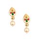 Kundan Polki Teardrop Pearl Drop Earrings Pair